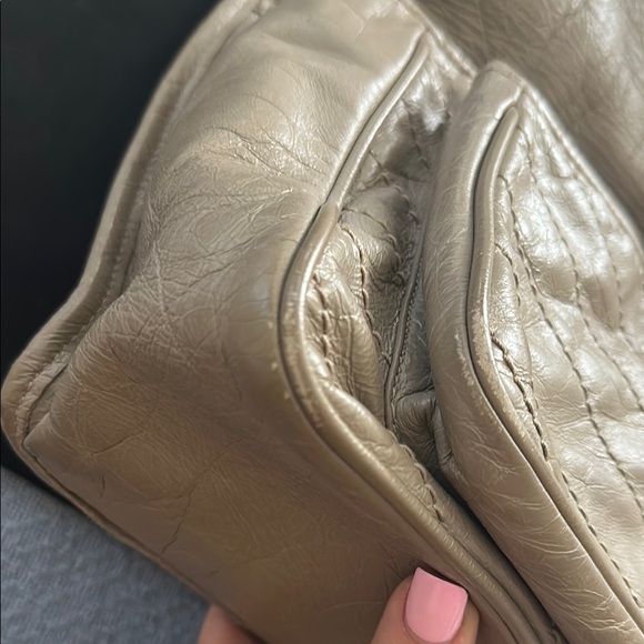 YSL Tan Shoulder Bag with Chain Strap - Picture 14 of 15